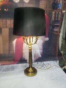 Ornate Brass Candelabra Table Lamp