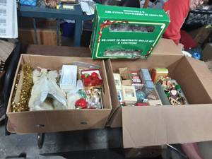 lot 103 image: Tree Trimmings, Collectible Ornaments, Angel, Garland, Tree Skirt, More