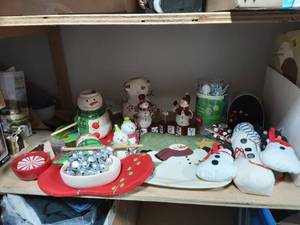 lot 108 image: Lot Of Snowmen, Table Wares, Candle Holders, Decor