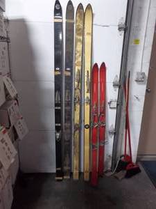 lot 112 image: 3-Pair Vintage Skis-Hart, Lund, Foremost