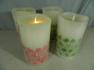 4 Luminara Flameless Candles