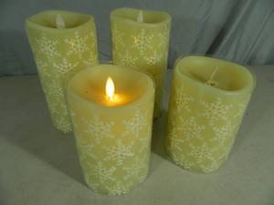 4 Luminara Flameless Candles