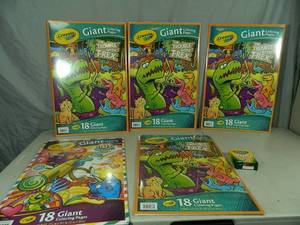 5 New Giant Coloring Books and New Crayons