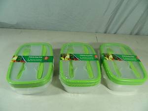 6 New Friigidaire Food Containers with Utensils
