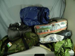 Camping Tents, Sleeping Bag, Duffle, and More