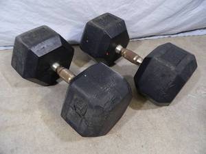 Pair of 75 lb Dumb Bells