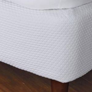Madelyn Matelasse Cotton White Twin Box Spring Cover, GP87-T-WHITE, NEW