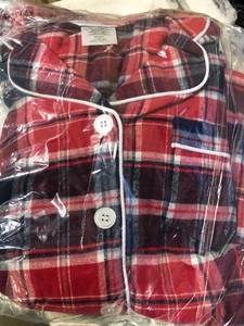 Flannel Womens Whitaker Plaid Small 2-Piece Classic Pajama Set, 60005A-S-WHTPLD, NEW