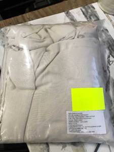 Solid Washed Parchment Linen Queen Duvet Cover, 50548D-Q-PARCHMENT, NEW