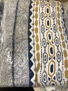 Etchings Multicolored Geometric Cotton Matelasse Queen Duvet Cover, 50530D-Q-MULTI, NEW