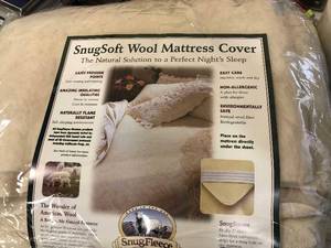 Imperial American Merino Wool Queen Mattress Pad - Natural, M410-01-Q-NATURAL, NEW