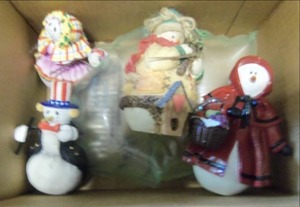 lot 3 image: 4pcs. Snowman Figurines...
