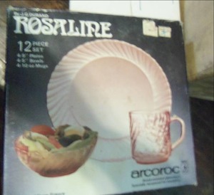 lot 4 image: 1 Box 12Pcs. Rosaline Dishes...