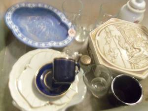 lot 112 image: Soap dishes and shot glasses...