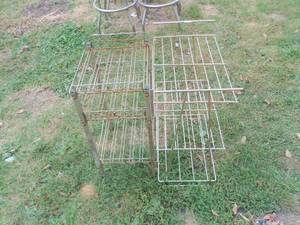 lot 149 image: 2 metal shelves...