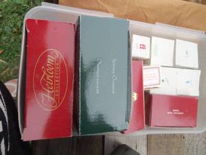 lot 180 image: Box of Avon Christmas Ornaments...