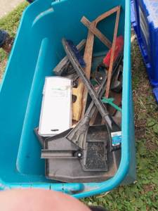 lot 208 image: Assorted tools and saws...
