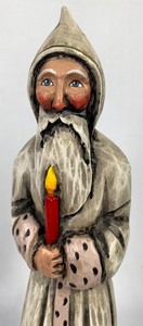 lot 40 image: Leo Smith Folk Art Naive Santa Figure from Especially For You Collection, Numbered Lim. Ed., Signed
