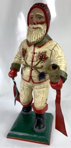 lot 36 image: Leo Smith Folk Art Dancing Santa Figure, Numbered Lim. Edition, Signed