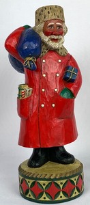 lot 30 image: Leo Smith Folk Art Afro Santa, Lim. Numbered Edition #286750, Signed