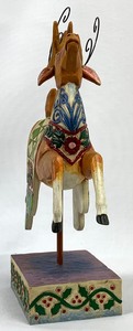 lot 48 image: Heartwood CreekJim Shore Dash Away Reindeer (in Green Blanket) Figurine