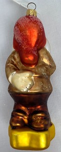 lot 64 image: Disney Collectible Christopher Radko Sneezy Glass Ornament from Disney Snow White and the Seven Dwarfs 1997 Collection