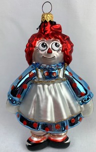 lot 82 image: Raggedy Ann Glass Ornament from Kurt S. Adler Polonaise Collection