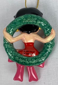 lot 89 image: Betty Boop Ceramic Christmas Wreath Ornament