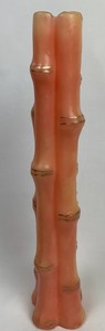 lot 90 image: Vintage Penn Wax Works Tall Peach Bamboo Candle