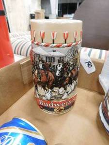 lot 140 image: Collectible Beer Steins & Cans