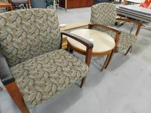 lot 157 image: Two Chairs & Side Table