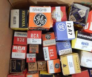 Lot of 49 Vintage Electronic Vacuum Tubes