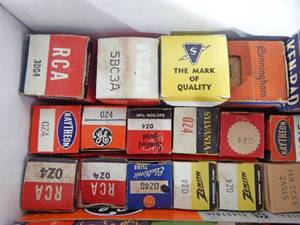 Lot of 45 Vintage Electronic Vacuum Tubes