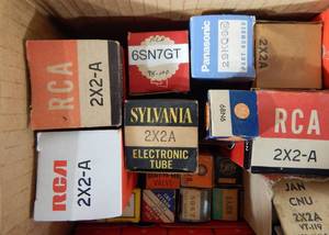 Lot of 34 Vintage Electronic Vacuum Tubes