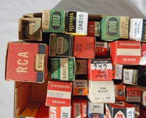 Lot of 51 Vintage Electronic Vacuum Tubes