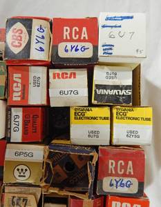 Lot of 40 Vintage Electronic Vacuum Tubes