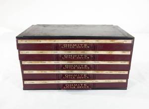 Vintage Ohmite Little Devils 5 Drawer Storage Cabinet Filled With Resistors