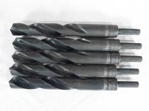 Lot of 5 Hanson 12 Inch Reduced Shank Drill Bits