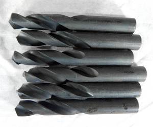 Lot of 6 Assorted 12 Inch Stub Drill Bits