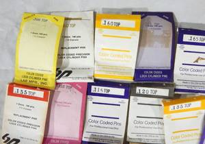Large Lot of Color Coded Lock Cylinder Pin Packs