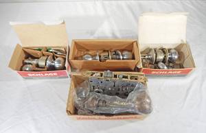 Lot of 3 Best, Yale and Schlage Keyed Entrance Door Knob Sets