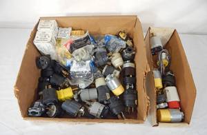 Lot of 40 New and Used Electrical Cord Connectors