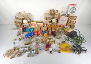 Huge Lot of Vintage Light Bulbs and Light String