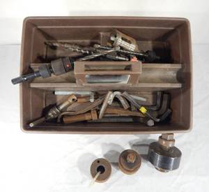 Lot of Large Hex Key Allen Wrenchs, Drill Bits, Hole Saws and Knockout Punches