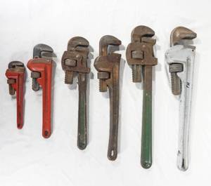 Lot of Assorted Pipe Wrenches