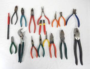 Lot of Assorted Pliers, Cutters and Wrenches