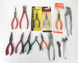 Lot of Assorted Pliers, Cutters and Wrenches