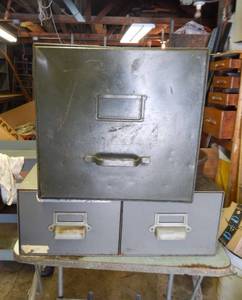 Set of Two Vintage Metal Cabinets