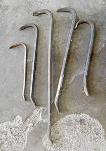 Lot of 5 Assorted Crowbars