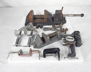 Lot of Vises and Clamps